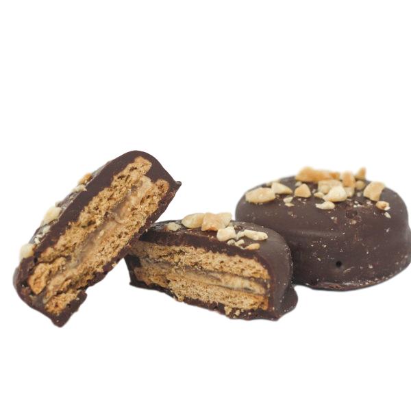 cannabis dark chocolate peanut butter pie cookies