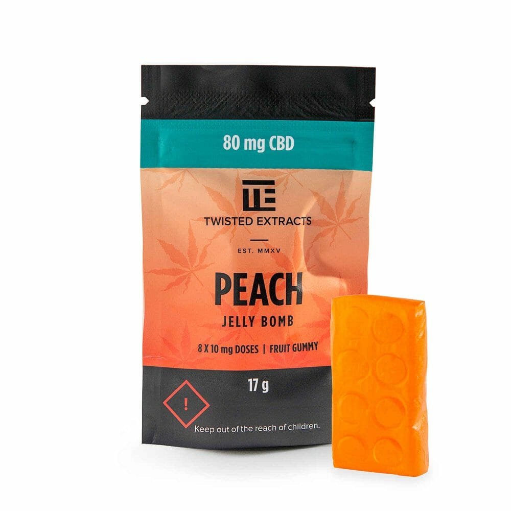 Twisted Extracts – Peach CBD Jelly Bomb