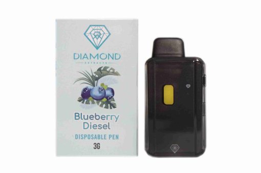 * New Hardware * Diamond Concentrates 3 Gram Disposable (Distillate) – Blueberry Diesel (Indica) (3 Gram)