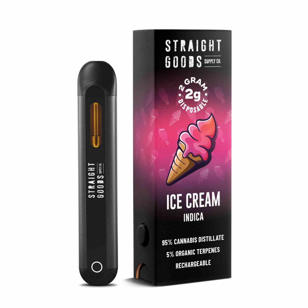 ice cream indica strain rechargeable dab pen