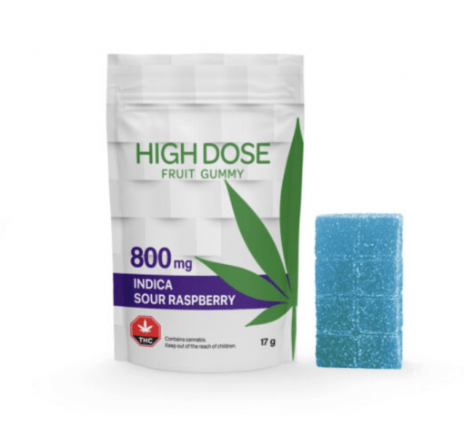 High Dose — Sour Raspberry - Indica 800mg