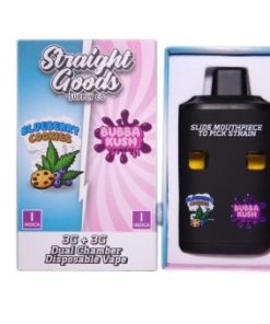 Straight Goods Dual Chamber Vape – Blueberry Cookies + Bubba Kush