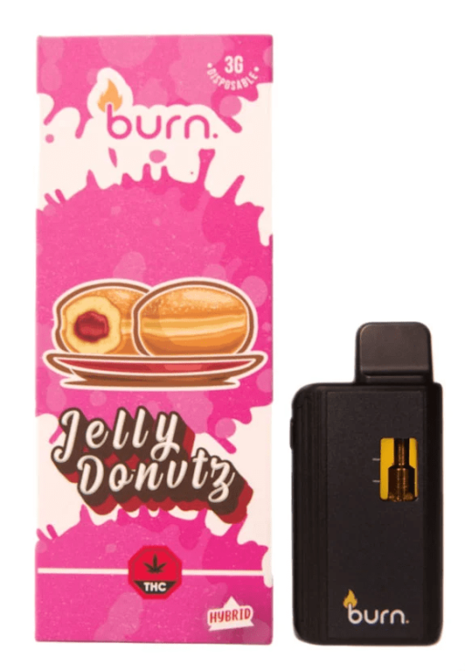 Burn. 3 Gram Disposable Vapes – Jelly Donut (3 Gram Hybrid)