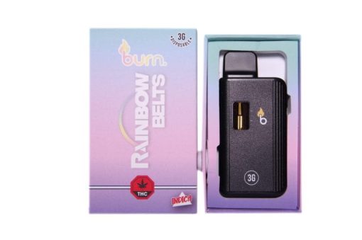 Burn. 3 Gram Vape – Rainbow Belts (Indica)