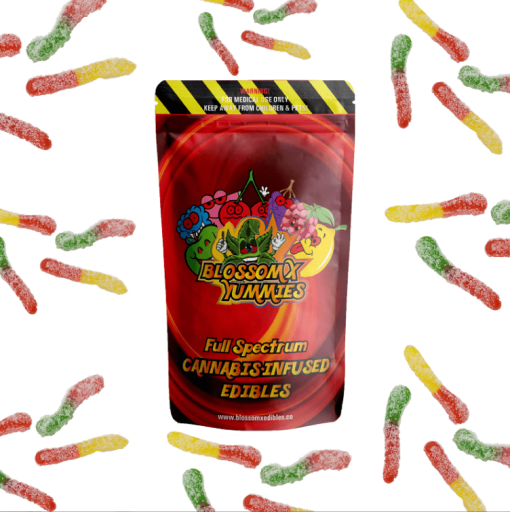 BlossomX - Sweet Assorted Gummy Worms - 300mg THC  (10 x 30mg)