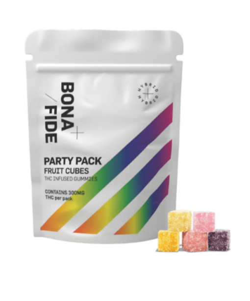 Bonafide – Party Pack Fruit Cubes- 300mg THC (Hybrid)