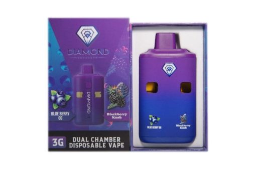 Diamond Concentrates Dual Chamber Vape – Blueberry OG + Blackberry Kush (3 Grams + 3 Grams)