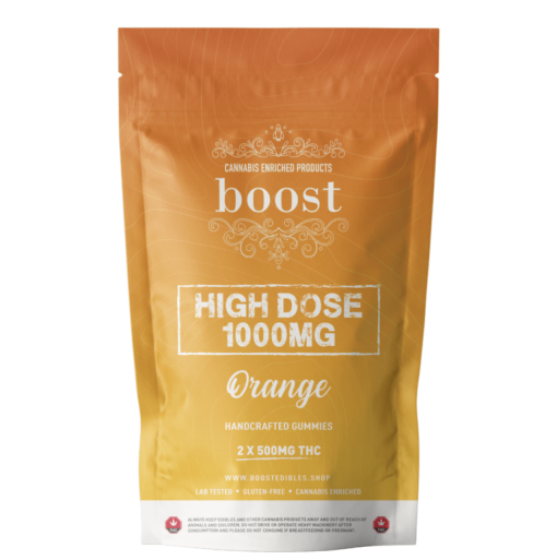 Boost THC High Dose – Orange 1000mg Gummies