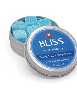 Bliss Blue Raspberry THC Gummies - 250mg THC (10 x 25mg/piece)