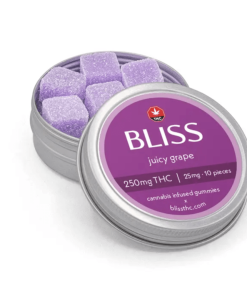 Bliss Juicy Grape THC Gummies - 250mg THC (10 x 25mg/piece)