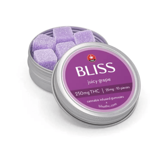 Bliss Juicy Grape THC Gummies - 250mg THC (10 x 25mg/piece)