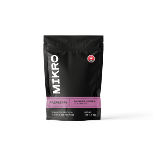 Mikro – Raspberry 1-1 Gummies 100mg