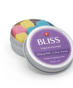 Bliss Tropical Assorted THC Gummies - 250mg THC (10 x 25mg/piece)