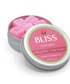 Bliss Watermelon THC Gummies - 250mg THC (10 x 25mg/piece)