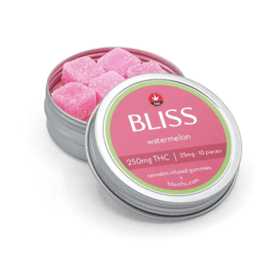 Bliss Watermelon THC Gummies - 250mg THC (10 x 25mg/piece)