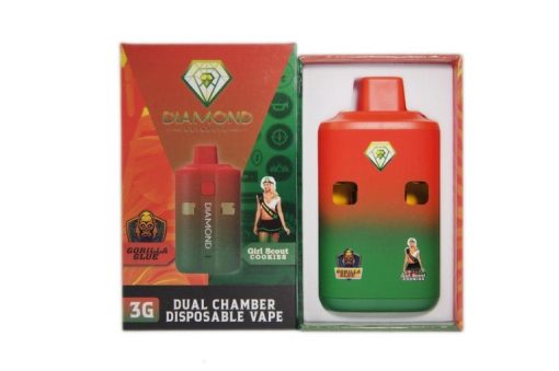 Diamond Concentrates Dual Chamber Vape – Gorilla Glue + Girl Scout Cookies (3 Grams + 3 Grams)