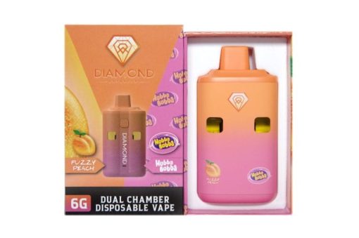 Diamond Concentrates Dual Chamber Vape – Fuzzy Peach + Hubba Bubba (3 Grams + 3 Grams)