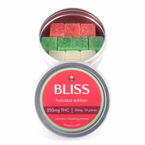 Bliss Holidaze THC Gummies - 250mg THC (10 x 25mg/piece)