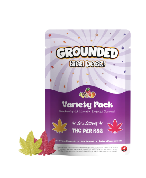 Grounded High Dose Leafs – Variety pack 1000mg Gummies