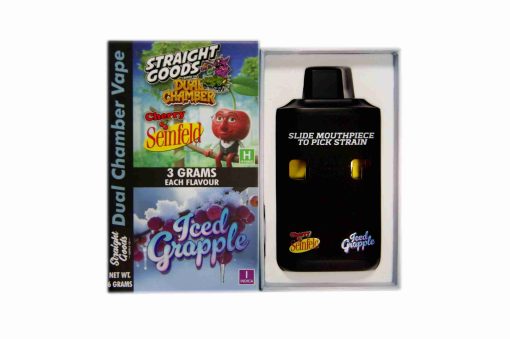 * New * Straight Goods Dual Chamber Vape – Cherry Seinfeld + Iced Grapple (3 Grams + 3 Grams)