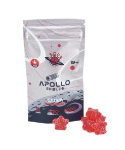 * New * Apollo Edibles – Sour Strawberry Shooting Stars 3000mg THC Sativa