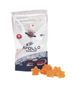 * New * Apollo Edibles – Sour Peach Shooting Stars 3000mg THC Indica