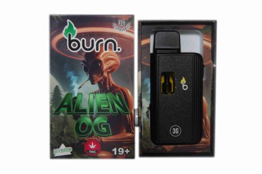 3 Gram Burn Disposable Vapes – Alien OG (Hybrid) (3 Gram)