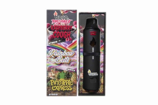 * New * Burn Triple Threat – Raspberry Cough + Rainbow Belts + Pineapple Express (9 Gram)