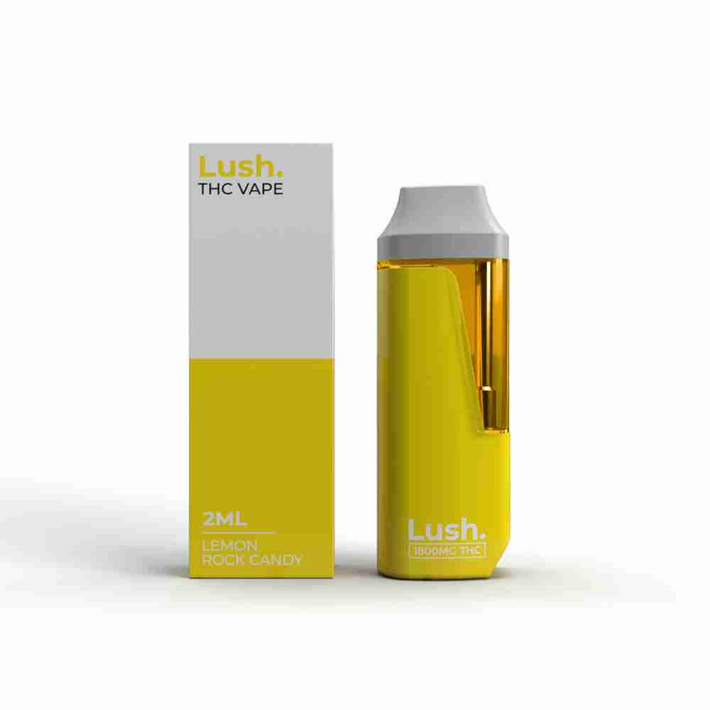 LUSH 2ML Disposable Vape – Lemon Rock Candy (Sativa)