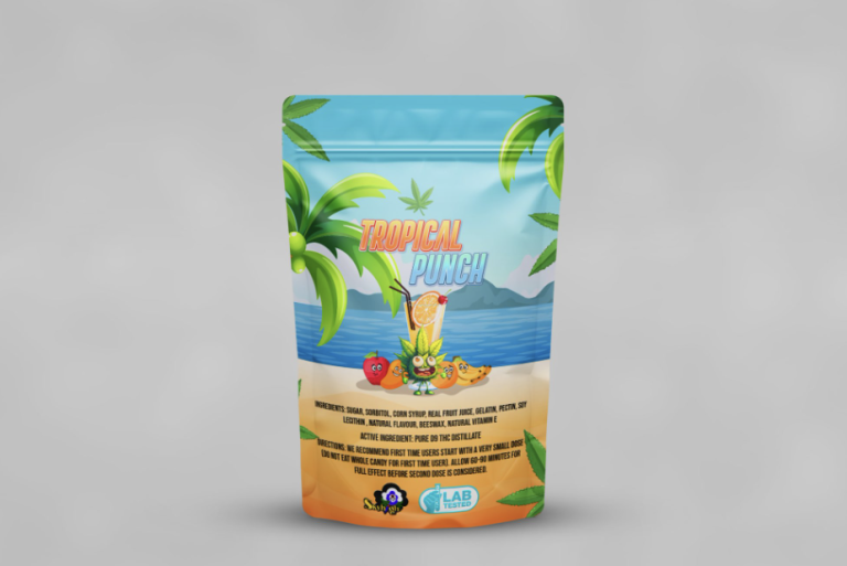 Sky High Edibles – Tropical Punch Gummy 600mg THC - Image 2