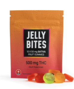 Twisted Extracts – Sativa Extra Strength Jelly Bites (500 mg THC) – Fruit Punch Mix