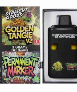 * New * Straight Goods Dual Chamber Vape – Golden Tangie V2 + Permanent Marker (3 Grams + 3 Grams)3