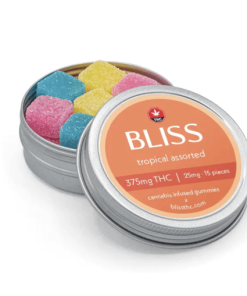 Bliss Tropical Assorted THC Gummies - 375mg THC (15 x 25mg/piece)
