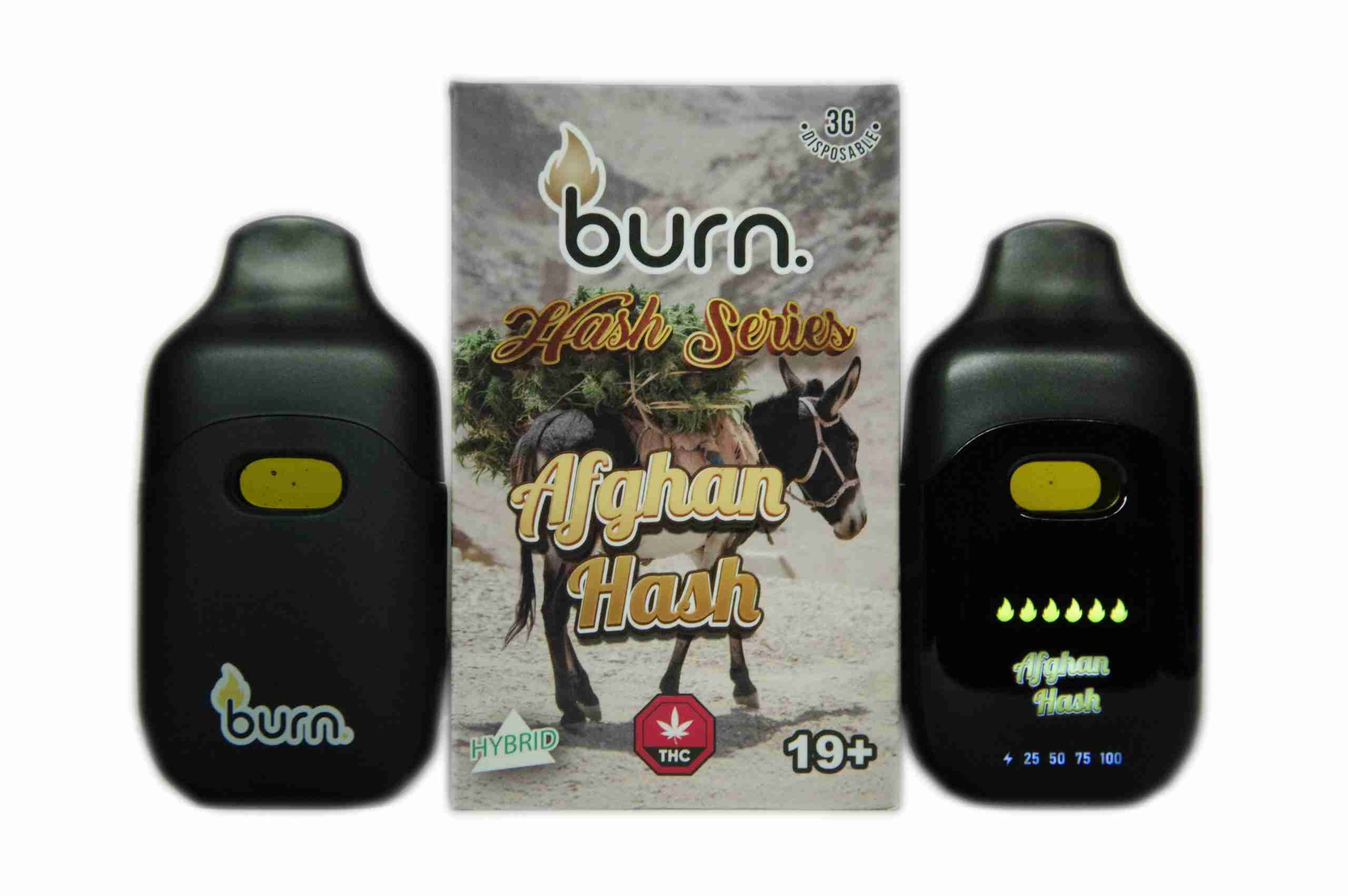 *New* Burn LCD Disposable – Afghan Hashish (3 Gram) (Hybrid)
