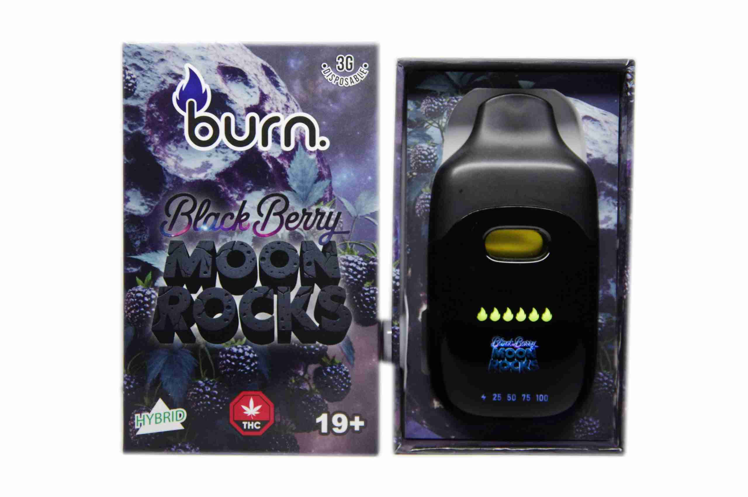 *New* Burn LCD Disposable – Blackberry Moonrocks (3 Gram) (Hybrid)