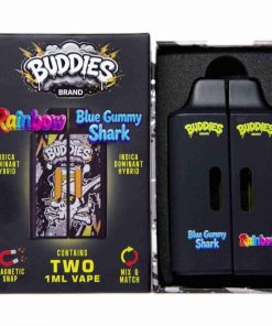 * New* Buddies Brand by Straight Goods – Rainbow + Blue Gummy Shark (1ml + 1ml)