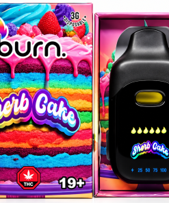 *New* Burn LCD Disposable – Sherb Cake (3 Gram) (Indica)