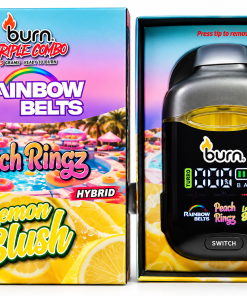 * New * Burn Triple Combo – Rainbow Belts + Peach Ringz + Lemon Slush (3 Gram)